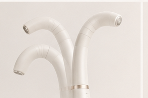 Two VELLA handles at different neck angles.